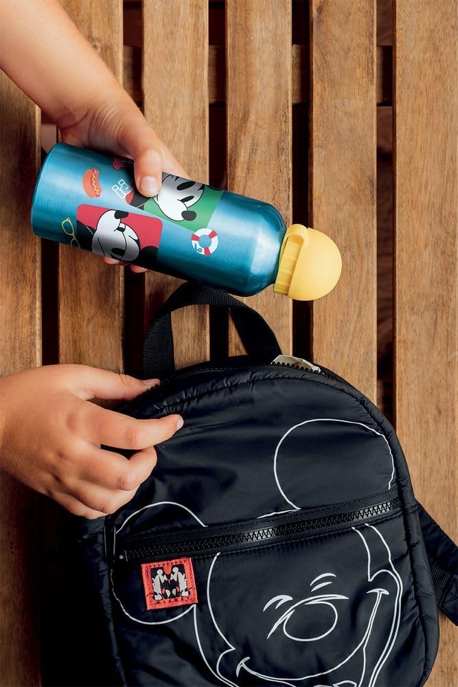 Детска бутилка за вода с принт Мини Маус и раница с дизайн Мики Маус, онлайн магазин за детски стоки