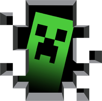 Майнкрафт зелен крипер в пиксел арт стил