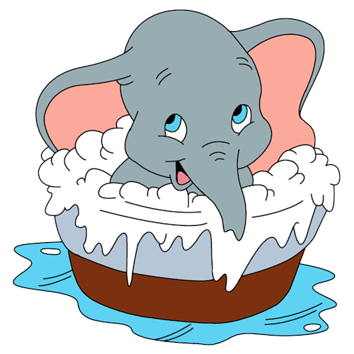 Изображение на усмихнатото слонче Дъмбо в пяна, подходящо за онлайн магазин за детски стоки и подаръци за момче.