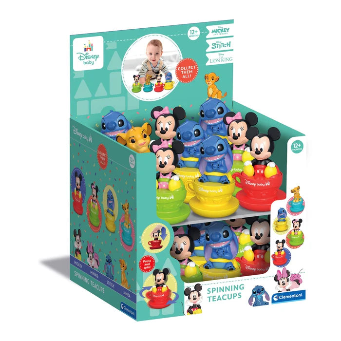 Въртяща се фигура върху чаша Stitch, Clementoni - цветни детски играчки с герои от Дисни.