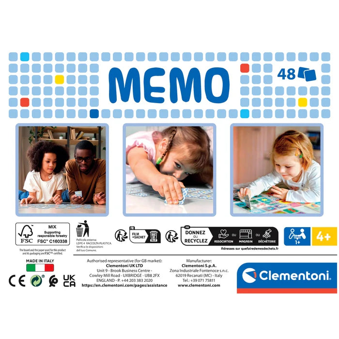 Мемори игра Disney Classic 48 части, Clemntoni - забавна игра за деца с класически Дисни герои.