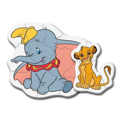 Бебешки пъзел, Моят първи пъзел 4 в 1, Disney с Дъмбо и Симба за деца над 2 години.