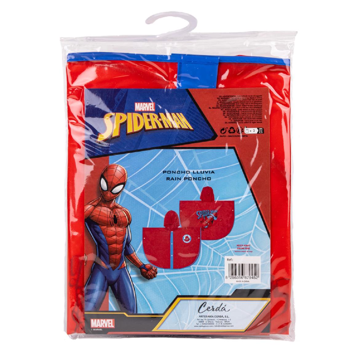 Детски дъждобран Spideman, водоустойчиво пончо с качулка, идеално за детски игри и разходки на дъжд.