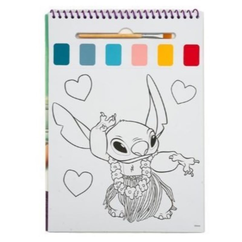 Книжка за оцветяване Stitch с рисунка на Стич, готова за оцветяване с цветове.