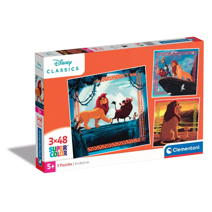 Детски пъзел 3 в 1, Lion King Clementoni 3x48 части - класически детски игри и играчки.