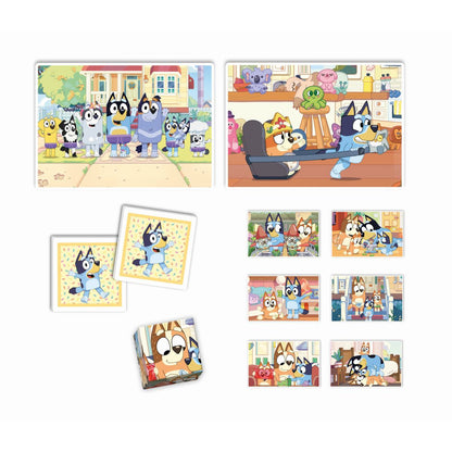 Комплект игра/пъзел, 4 в 1 Clementoni Bluey за ранно детско развитие