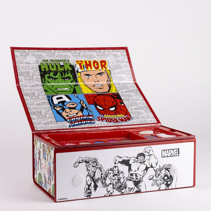 Куфар за рисуване Отмъстителите, Avengers с рисунки на супергерои и 42 части. Идеален за творчество.