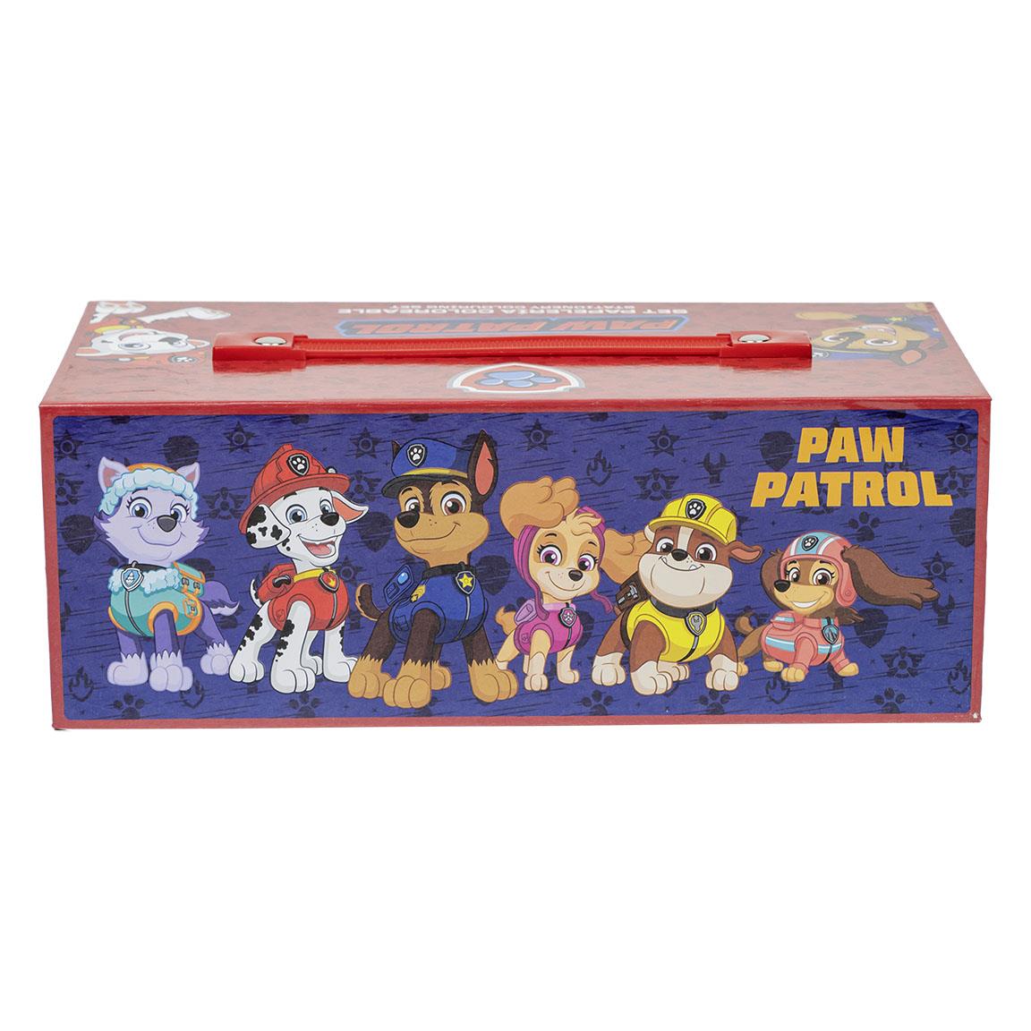 Куфар за рисуване Paw Patrol с герои от Пес Патрул, идеален за детски творчество.