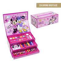 Куфар за рисуване Minnie Mouse с 42 части, включително пастели и бои за творчество.