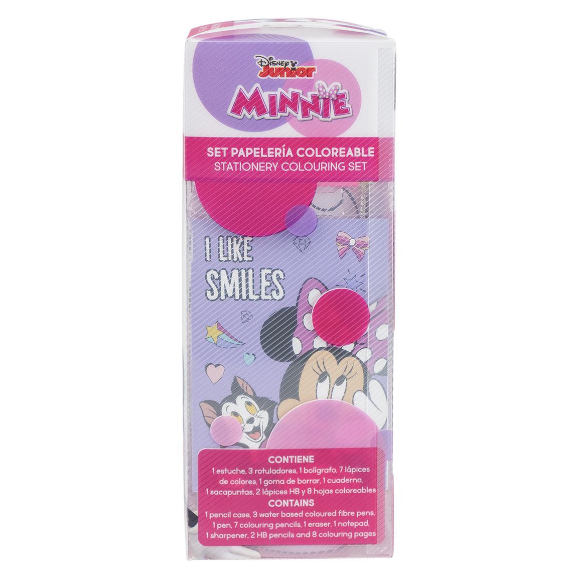 Комплект за оцветяване Minnie Mouse с разноцветна канцелария за малки творци.