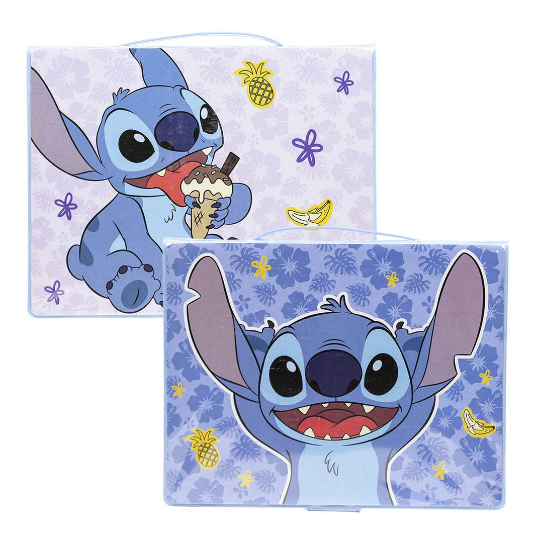 Куфар за рисуване Stitch с илюстрации на Stitch, идеален за детски игри и творчество.