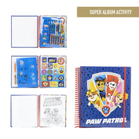 Албум за рисуване и оцветяване Paw Patrol с материали за творчество и забавни активности.