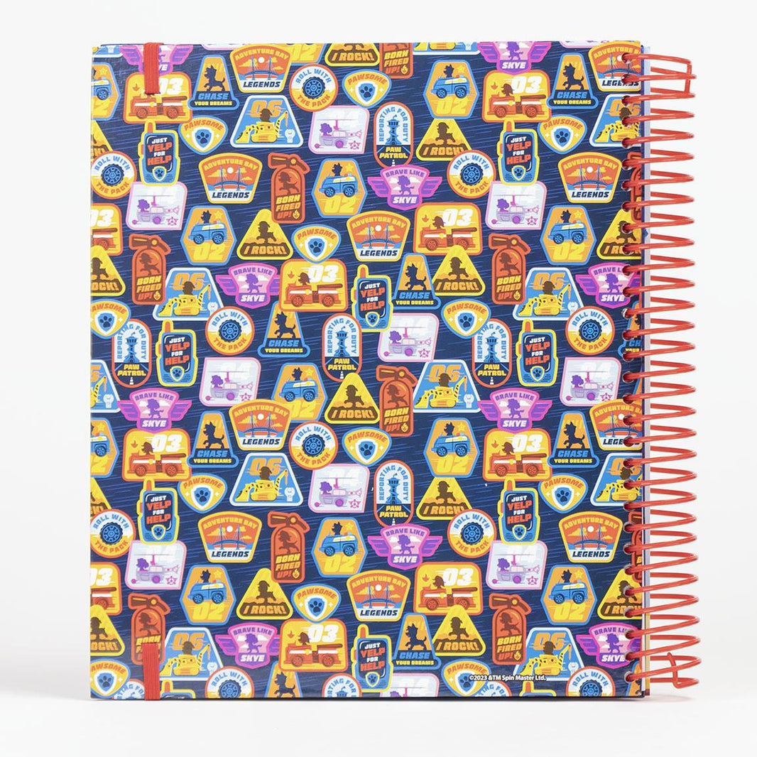 Албум за рисуване и оцветяване Paw Patrol с цветни картинки и спирала.