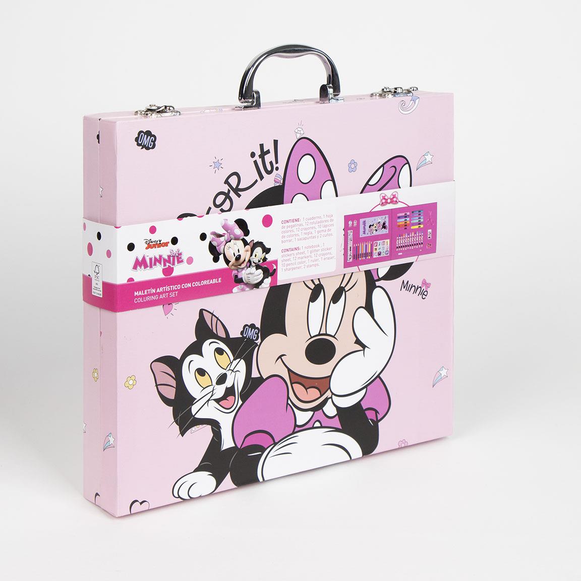 Куфар за рисуване Minnie Mouse в розов цвят с красив дизайн и удобна дръжка.