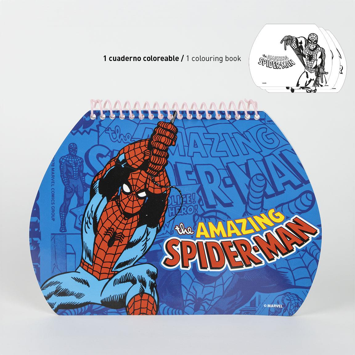 Куфар за рисуване Spiderman с оцветяваща книжка и герои от Марвел.