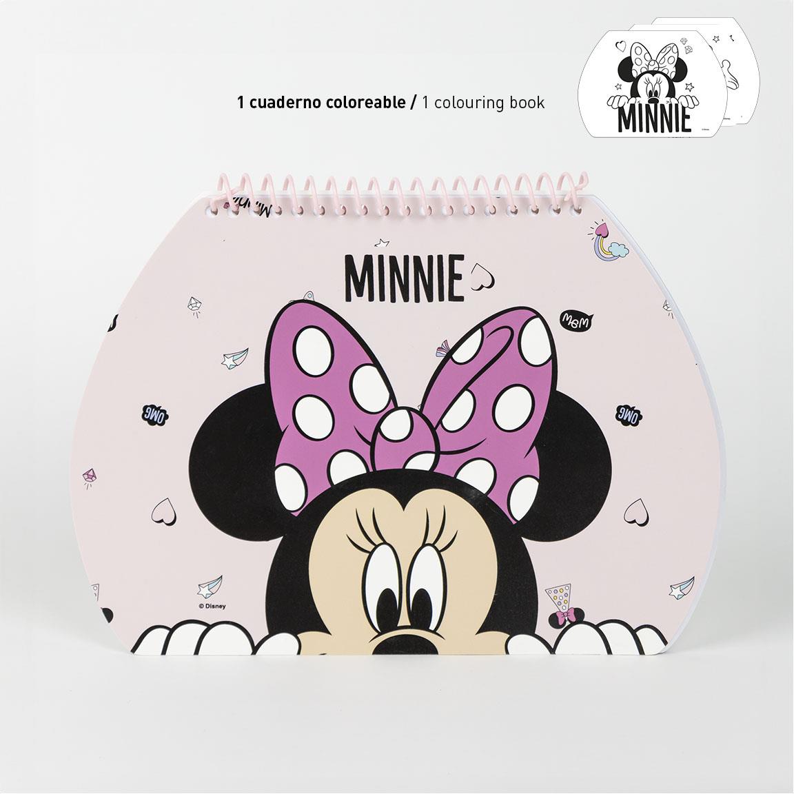 Куфар за рисуване Minnie Mouse – цветен комплект с рисунки за оцветяване и забавление.