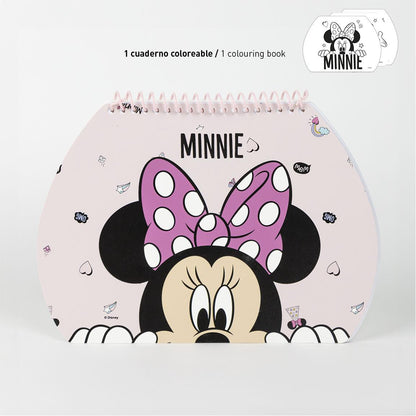 Куфар за рисуване Minnie Mouse – цветен комплект с рисунки за оцветяване и забавление.