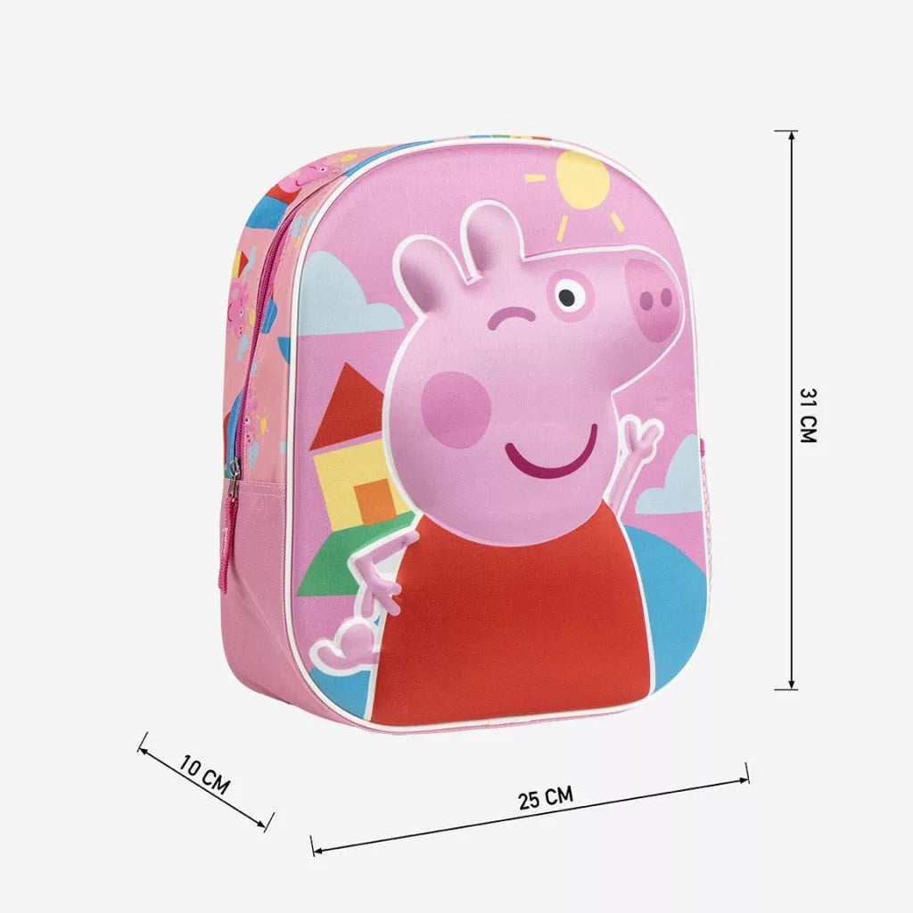 3D детска раница за градина Peppa Pig с уникален дизайн и ярки цветове, идеална за момичета.