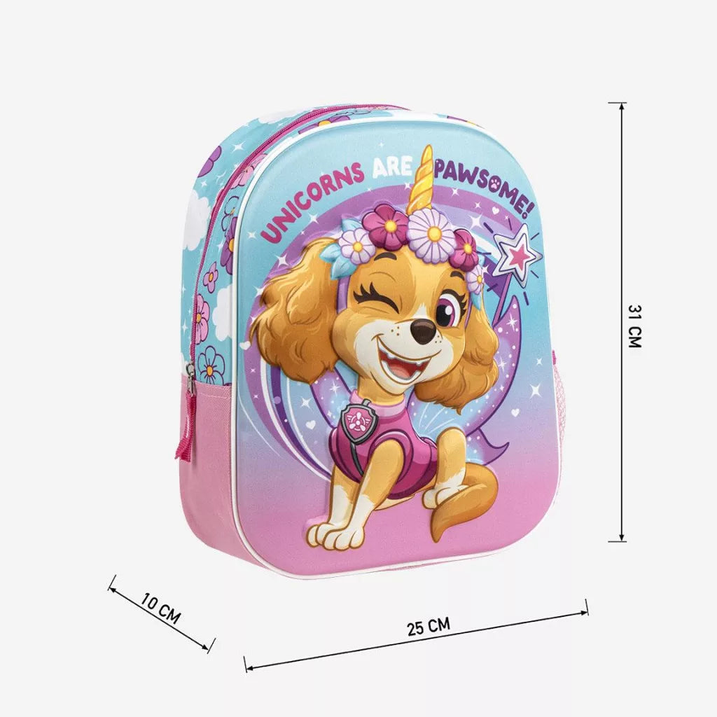 3D детска раница за градина Paw Patrol, Skay с дизайн на Скай, ярки цветове, перфектна за деца.