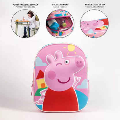 3D детска раница за градина Peppa Pig с уникален дизайн и голямо отделение.