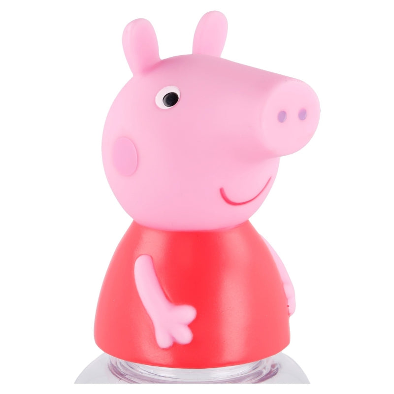 Бутилка за вода Peppa Pig 560ml, 3D капачка с фигура на Пепа Пиг, любима детска играчка.