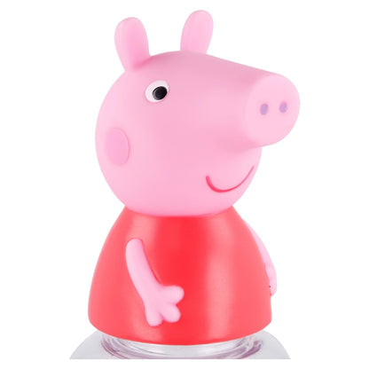 Бутилка за вода Peppa Pig 560ml, 3D капачка с фигура на Пепа Пиг, любима детска играчка.