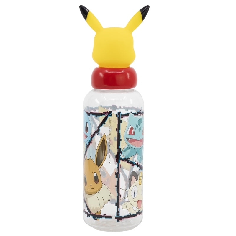 Бутилка за вода Pokemon 560ml, 3D капачка с дизайна на любими герои от Pokemon.