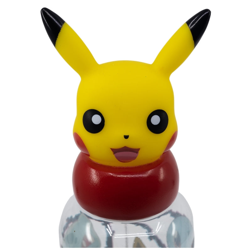 Бутилка за вода  Pokemon 560ml, 3D капачка с фигура на Пикачу