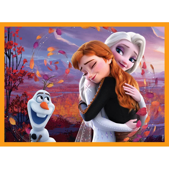 Детски пъзел Clementoni, Frozen, 12 кубчета с изображения на Елза, Ана и Олаф.