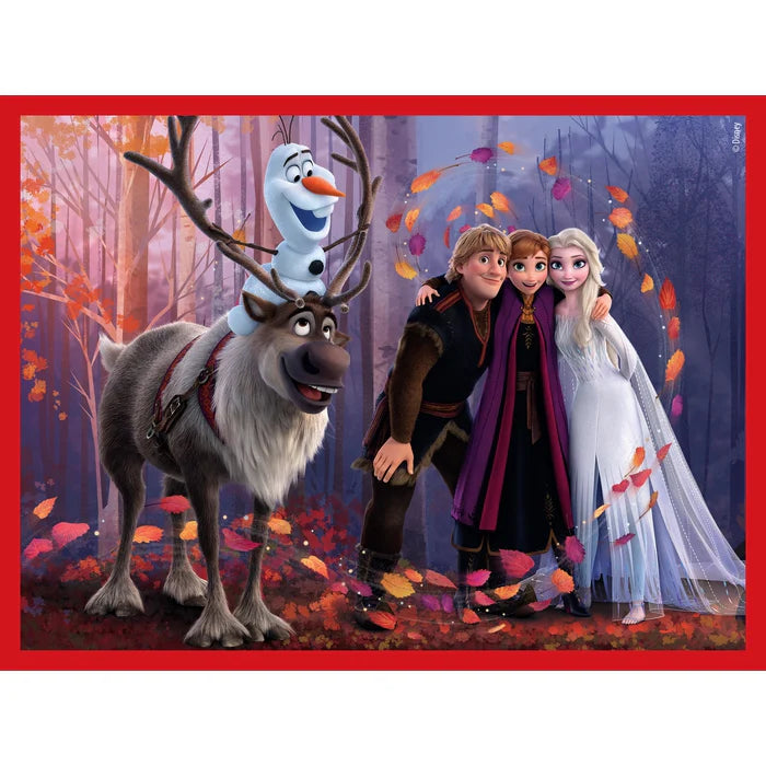 Детски пъзел Clementoni, Frozen, 12 кубчета с героите от Леденото кралство в цветна илюстрация.