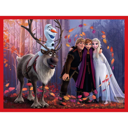 Детски пъзел Clementoni, Frozen, 12 кубчета с героите от Леденото кралство в цветна илюстрация.