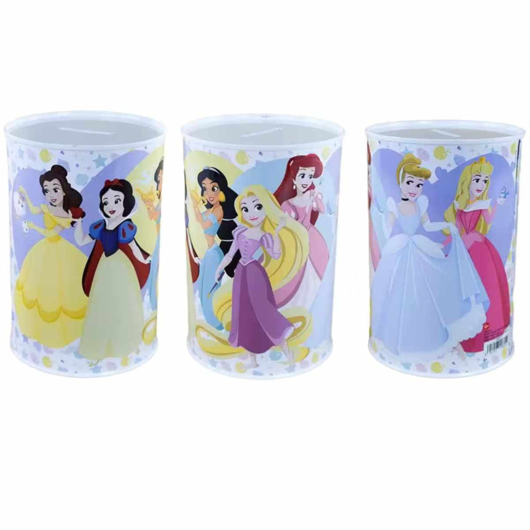 Метална касичка Princess с изображение на Дисни принцеси, идеална за подарък за момиче.
