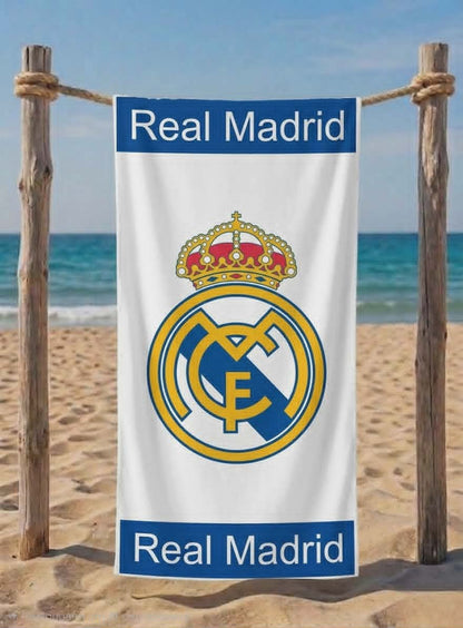 Детска хавлия за плаж Real Madrid – 140x70 см, лицензиран дизайн