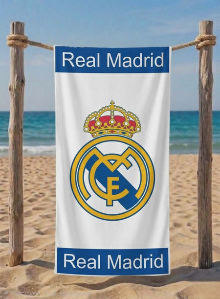 Детска хавлия за плаж Real Madrid – 140x70 см, лицензиран дизайн
