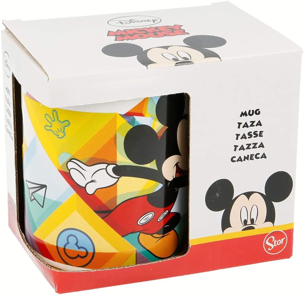 Керамична чаша Mickey Mouse, цветен дизайн, идеална за подарък за момиче или момче.