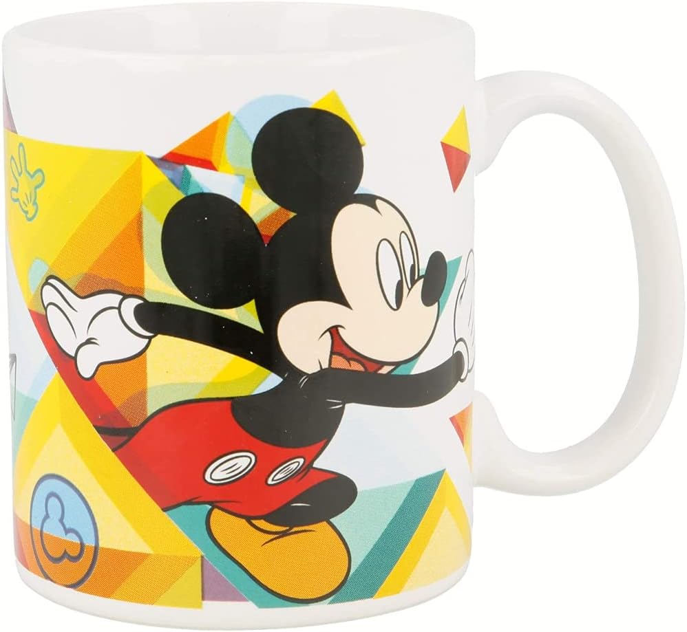 Керамична чаша Mickey Mouse с цветен дизайн и весели изображения на Мики Маус.