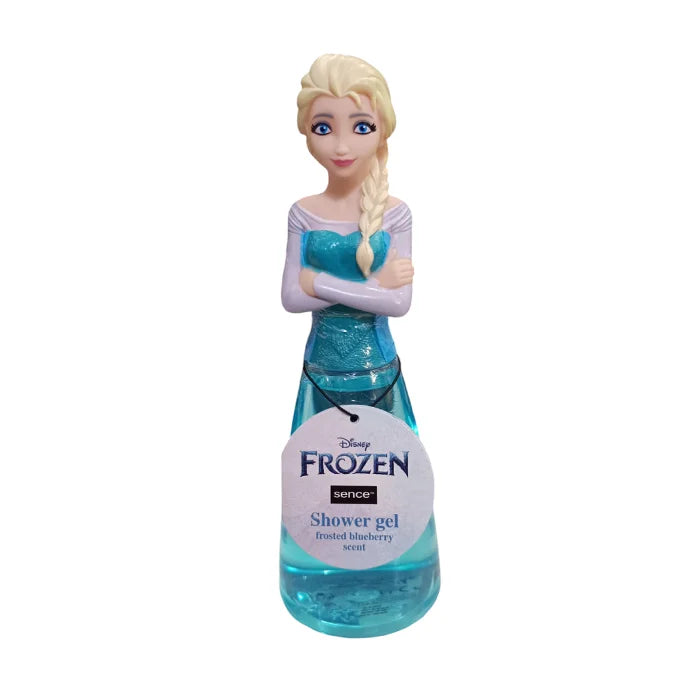 Детски душ гел Frozen с фигура на Елза от Замръзналото кралство, 300ml, аромат на замразена боровинка.