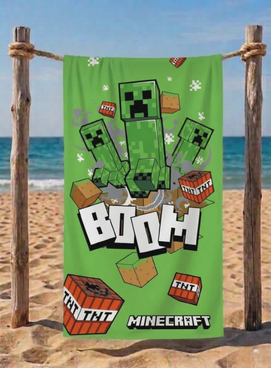 Памучна детска хавлия Minecraft