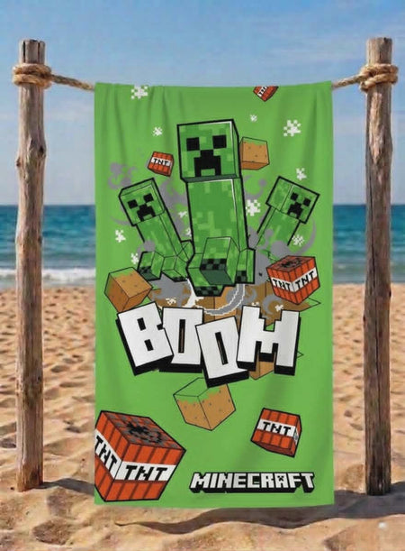Памучна детска хавлия Minecraft