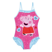 Детски бански Peppa Pig – цял бански с принт Пепа Прасето за момичета, размери 4-8г