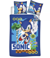 Детско двулицево спално бельо Sonic – 100% памук, плик 140x200 см и калъфка 70x90 см
