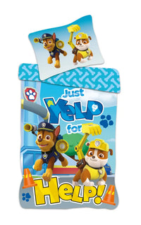 Детско двулицево спално бельо Paw Patrol – памучен комплект 140/200 см