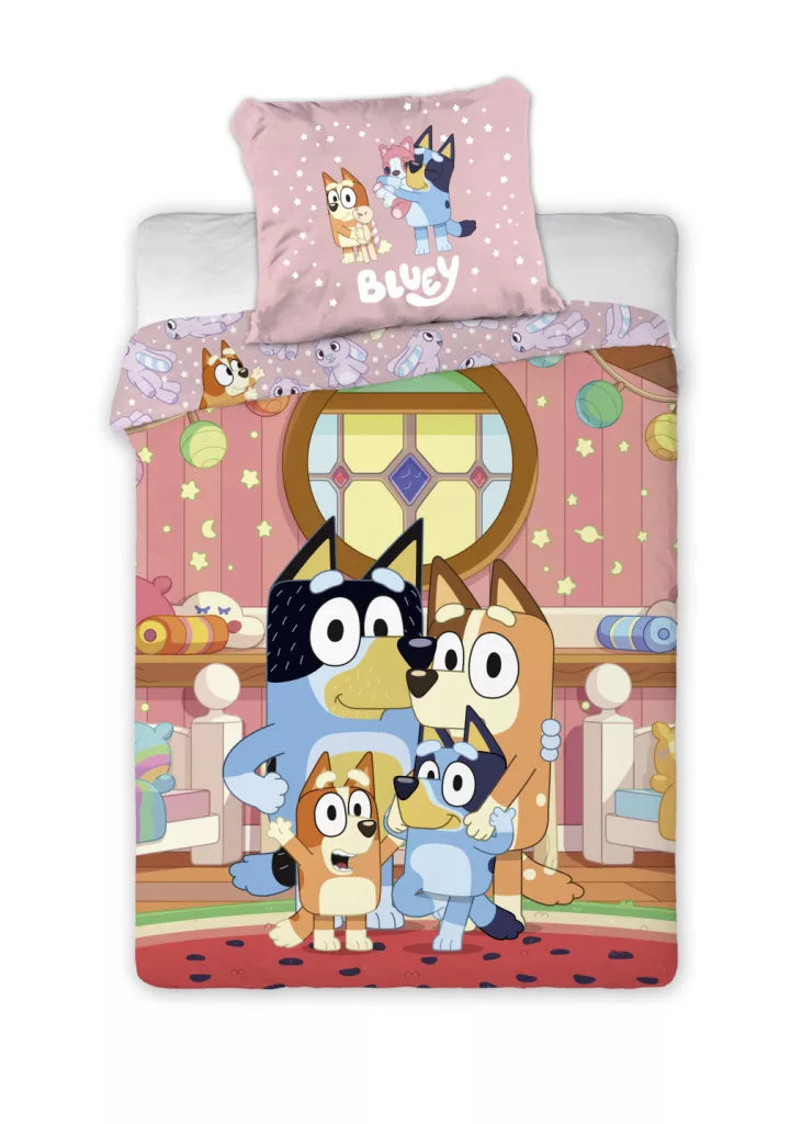 Детско двулицево спално бельо Bluey