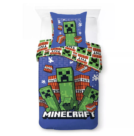 Детско двулицево спално бельо Minecraft