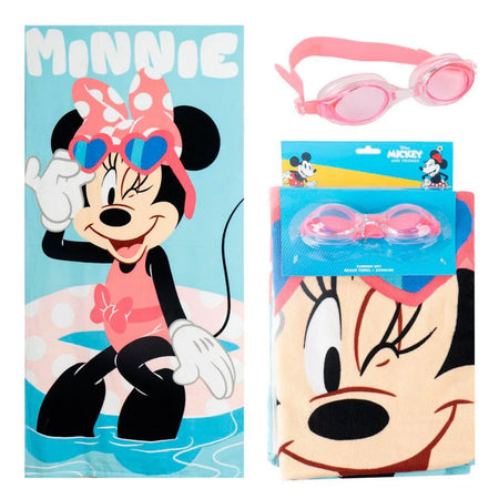 Детска хавлия за плаж Minnie Mouse 140x70 см от полиестер – предна страна"