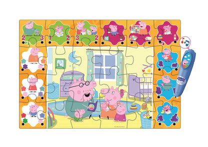 Пъзел части Peppa Pig отблизо – 24 големи части за деца над 3 години