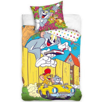 Детско двулицево спално бельо Tom & Jerry с весели анимационни герои и ярки цветове.