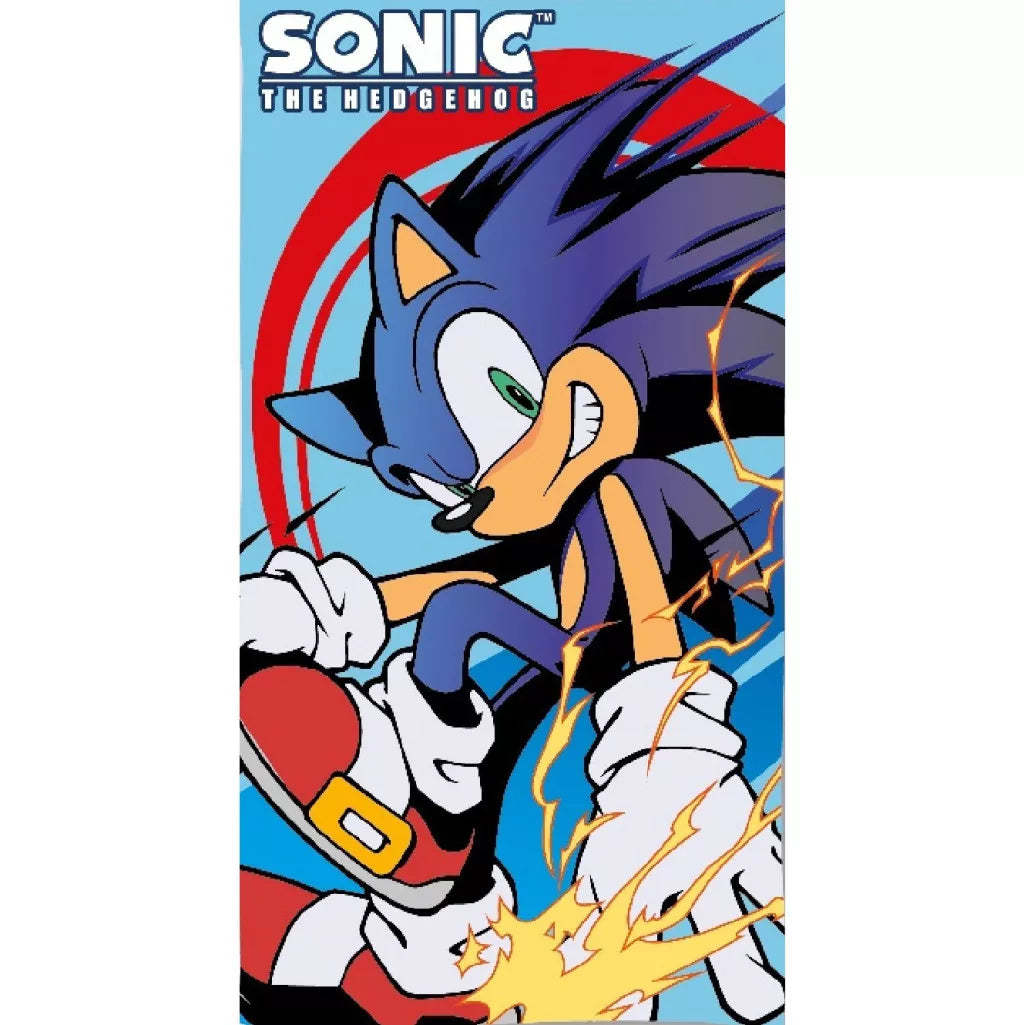 Детска хавлия за плаж Sonic – детайл на дизайна