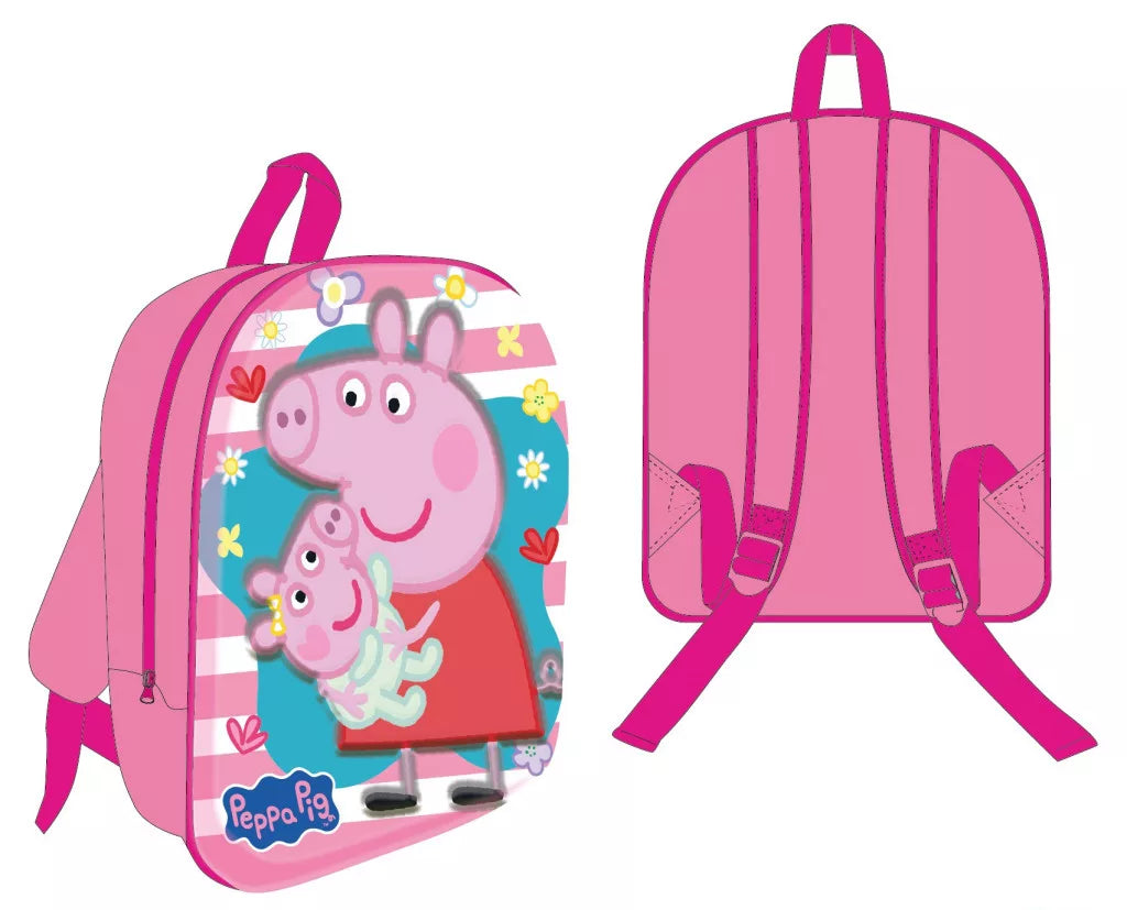 3D детска раница за градина Peppa Pig – размери 30×26×10 см, ярки цветове