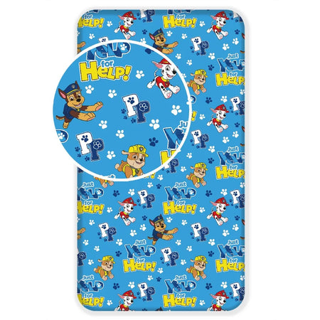 Долен чаршаф с ластик 90/200 Paw Patrol